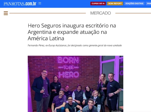 Matéria Panrotas sobre o escritório na Argentina